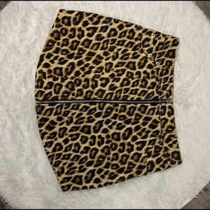 Leopard Zip-Up Forever 21 Skirt